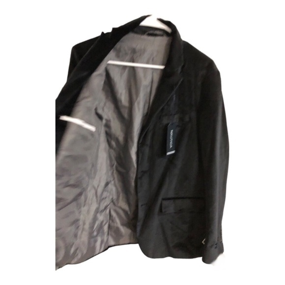 Nautica Black Velvet single breasted Men’s blazer jacket size small new - Picture 1 of 14
